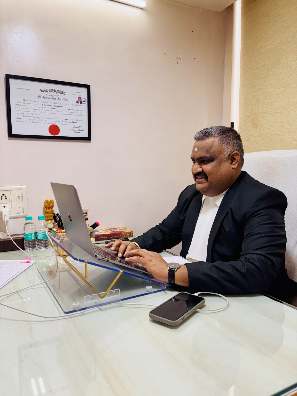 Adv. Sunilraja Nadar at his office